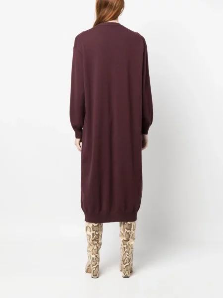 Cardigan Paula din cașmir lung violet