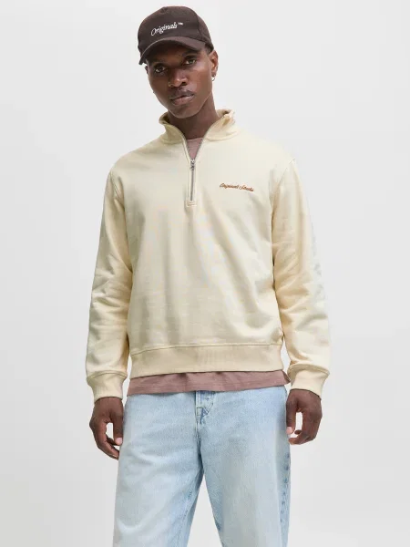 JACK & JONES Majica JORNORREBRO temno oranžna / volneno bela