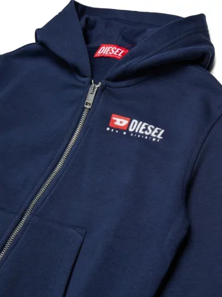 Bluza z kapturem dziecięca Diesel niebieska