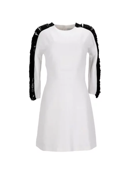 Rochie Sandro cu franjuri alb