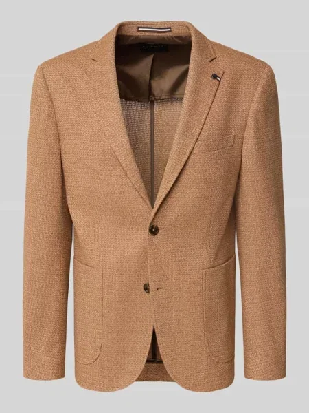 Marynarka na 2 o kroju slim fit ze strukturalnym wzorem Bugatti