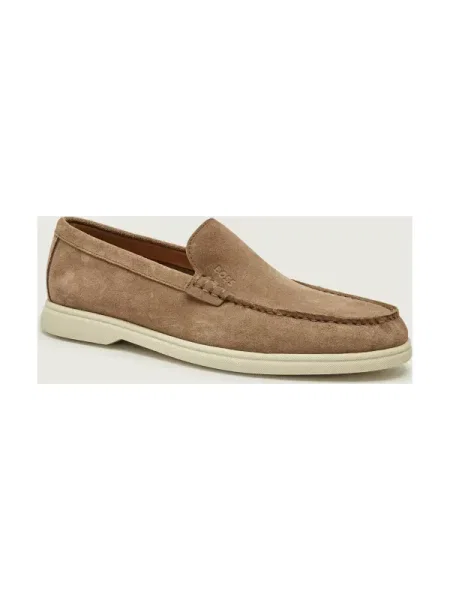 BOSS BLACK Loafer cipők Sienne_Loaf_sd_N | hasított bőr bézs
