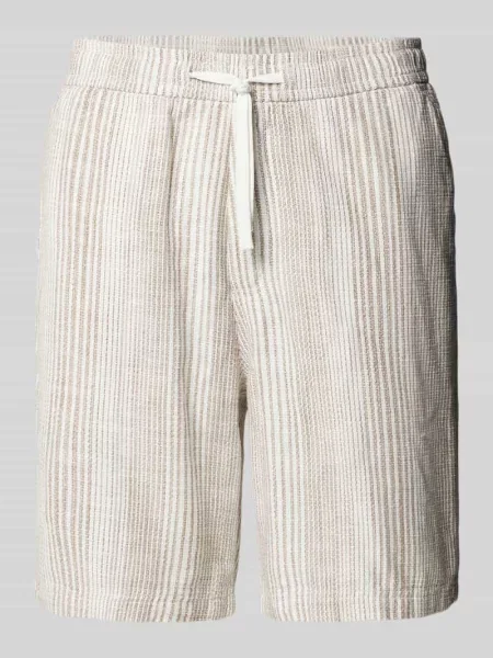 Bermudy o kroju relaxed fit z czystej bawełny S.oliver Red Label beżowe