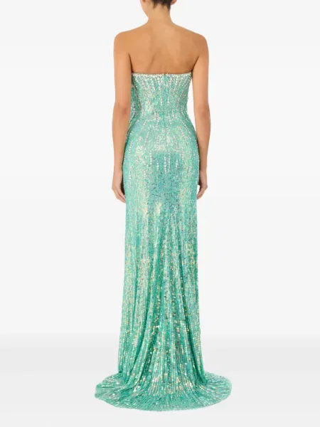Rochie Jenny Packham de costum verde