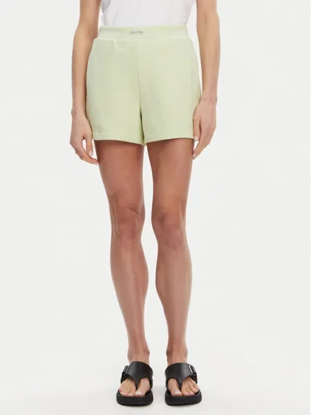 Calvin Klein Jeans Szorty sportowe Placed Institutional zielony