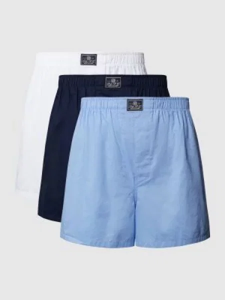 Bokserki z bawełny w zestawie 3 szt. Polo Ralph Lauren niebieskie