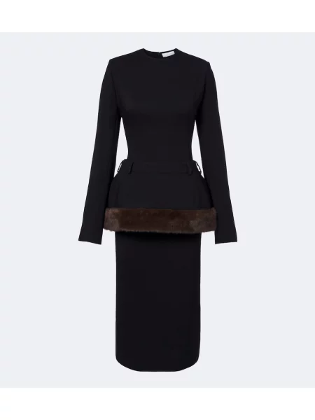 Rochie midi Stella Mccartney negru
