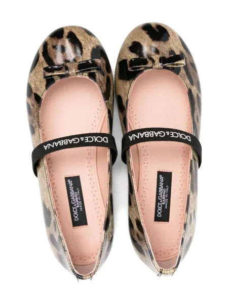 Balerinki dziecięce Dolce And Gabbana brązowe