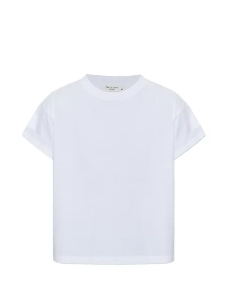 Tricou Rag & Bone cu decolteu rotund alb