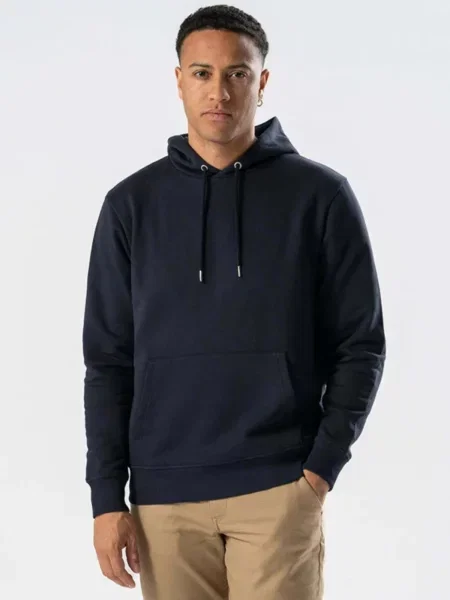 TEESHOPPEN Pulover Sweatshirt Hoodie bleumarin