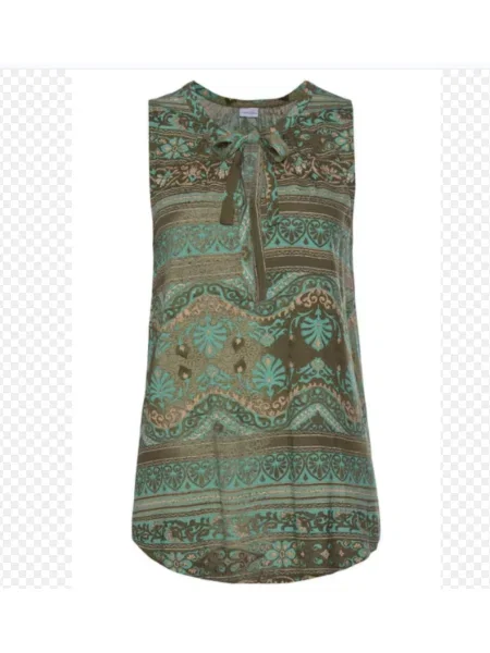 LASCANA Bluză Foulard kaki / închis verde