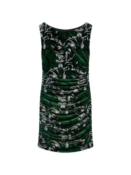 Rochie mini La Doublej cu volane verde