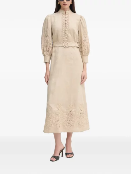 Cu centură rochie midi Luisa Spagnoli din dantelă