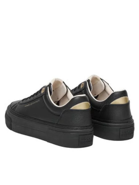 TOMMY HILFIGER Tenisky režná / zlatá černá