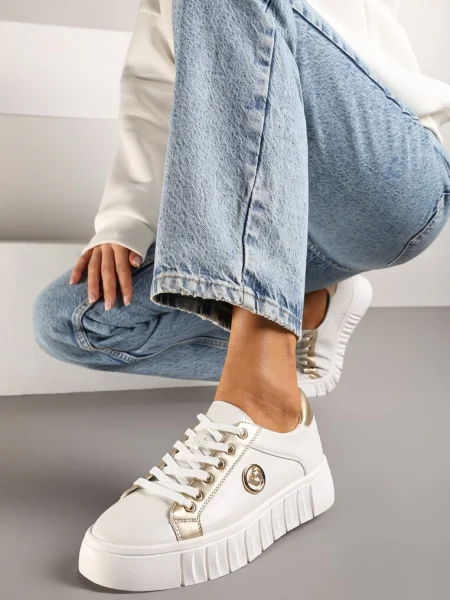 Sneakers Lavfedi cu auriu alb