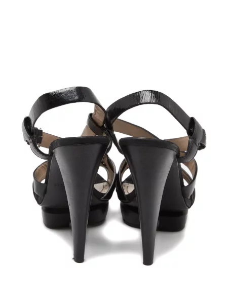Kožne sandale Marc By Marc Jacobs s platformom od lakirane kože crna