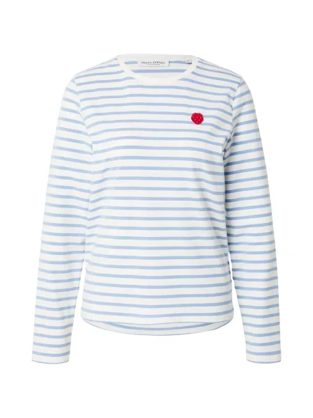 Marc O'Polo Tricou albastru porumbel alb