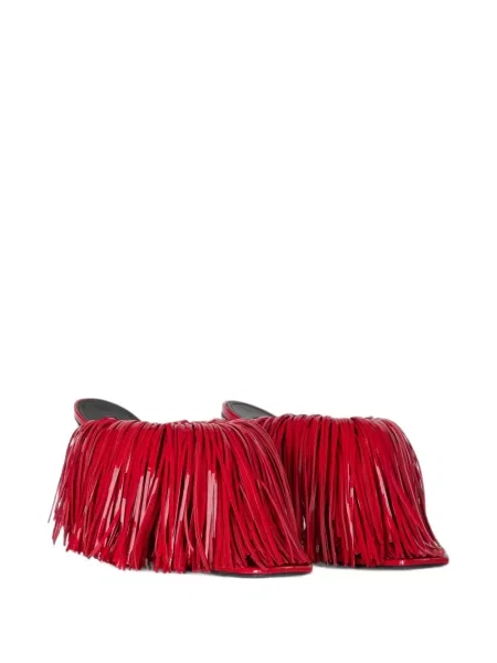 Papuci tip mules Givenchy din piele de lac roșu