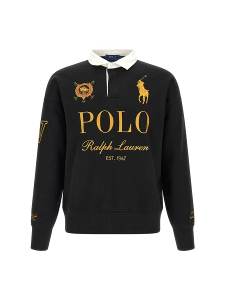 Bluza Polo Ralph Lauren z logo czarna