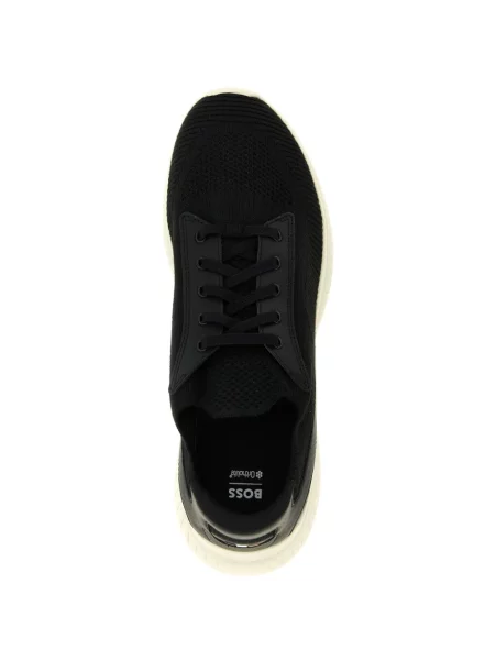 Sneakerși Boss din piele negru