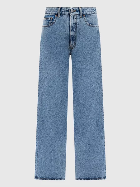 Джинси кльош з логотипом Maison Margiela Mm6 сині