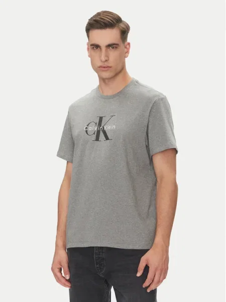 Calvin Klein Jeans Tričko Hero Monologo sivá