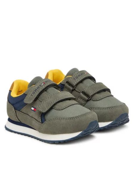 Tommy Hilfiger Sportcipők Low Cut Velcro Sneaker M zöld