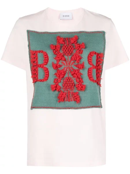 Koszulka Barrie z kaszmiru różowa