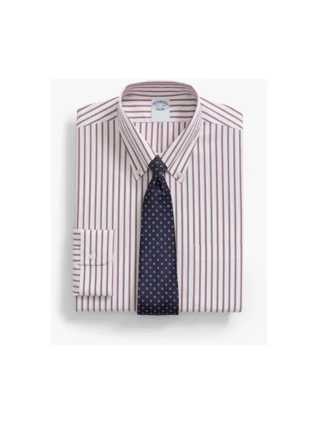 Koszula Brooks Brothers w paski z paskiem czerwona
