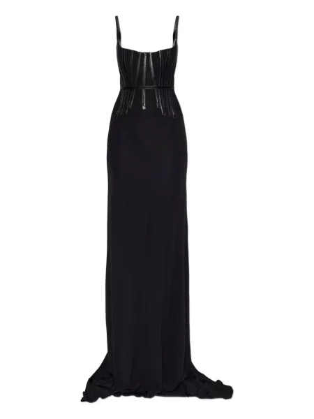 Rochie maxi Dsquared2 cu bretele negru