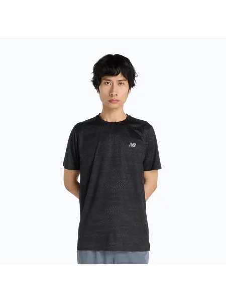 Мъжка тениска за бягане New Balance Sport Essentials Printed black черно