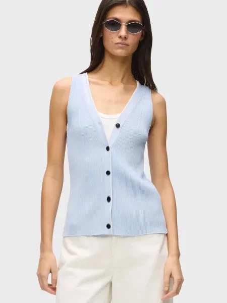 Жилет Karl Lagerfeld з автографом блакитний