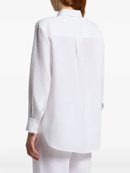 Cămașă Peserico cu franjuri alb