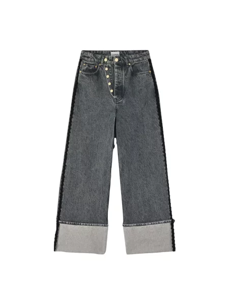 Jeansy Ganni szare