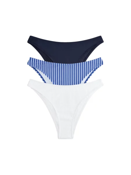 The Set Slip costum de baie albastru alb