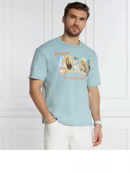 GUESS Tricou albastru