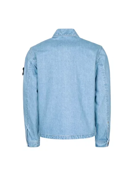 Kurtka jeansowa Stone Island z kamieniami niebieska