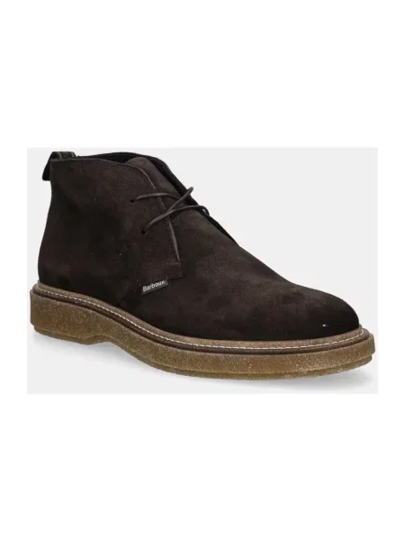 Botki Barbour zamszowe brązowe