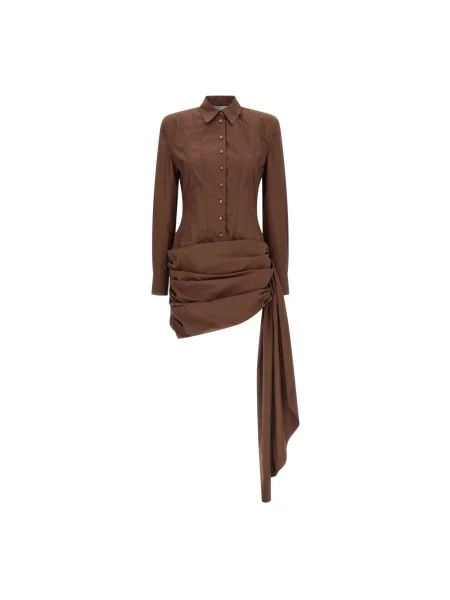 Mała mały sukienka mini Giuseppe Di Morabito garniturowa brązowa