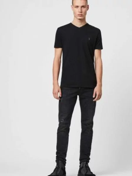 AllSaints Tričko Tonic V-neck bílé