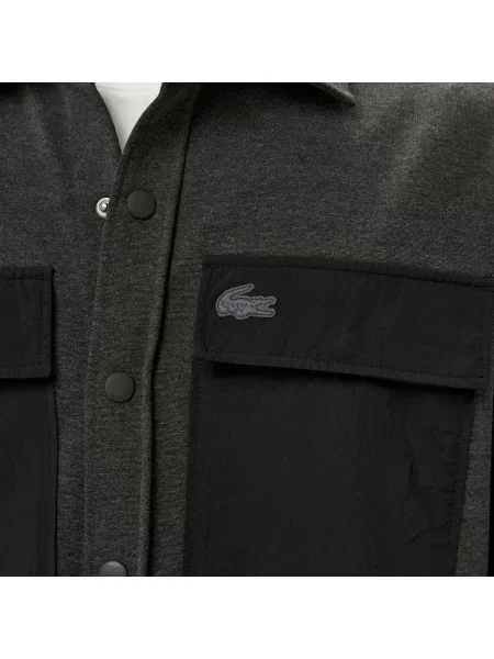 Lacoste Relaxed Fit Ciemnoszara Koszula szara