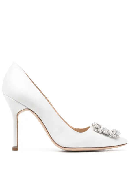 Pantofi cu toc Manolo Blahnik din satin