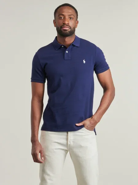 Tricou polo Polo Ralph Lauren plasă albastru