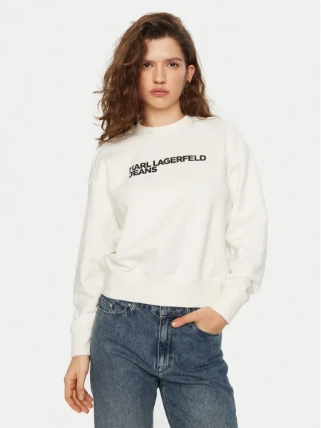Karl Lagerfeld Jeans Mikina biela