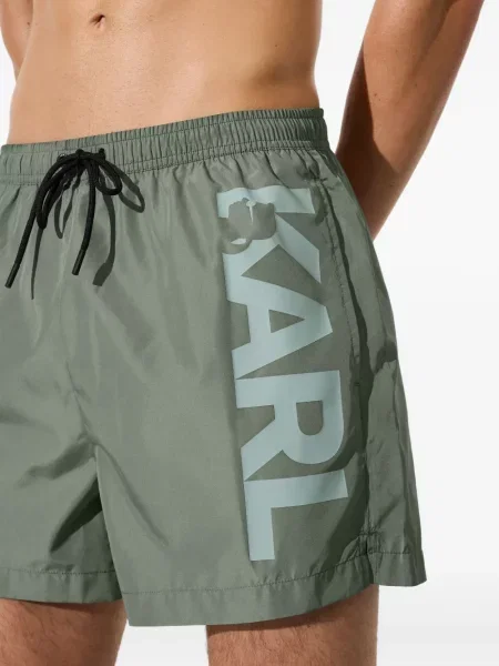 Slip de baie Karl Lagerfeld scurt verde
