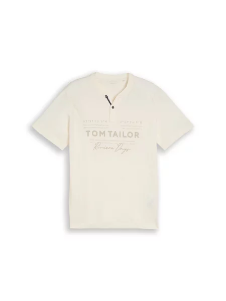 TOM TAILOR Tricou brocart alb