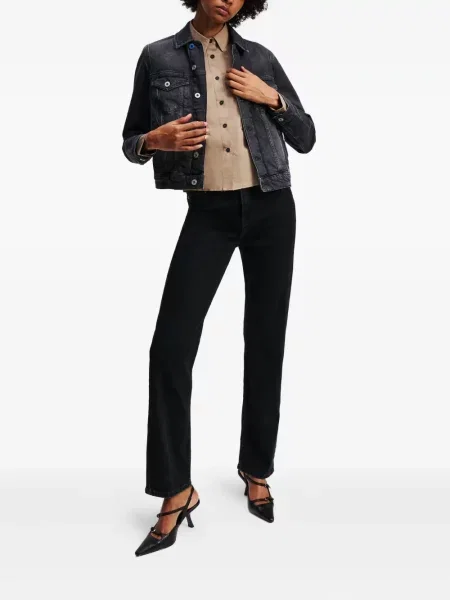 Geacă de blugi Karl Lagerfeld Jeans negru