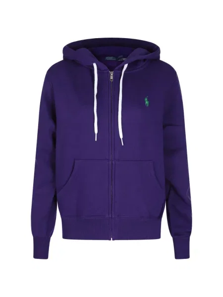 Hanorac cu glugă Polo Ralph Lauren cu broderie violet