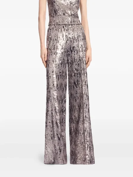 Pantaloni Elie Saab cu paiete argintiu