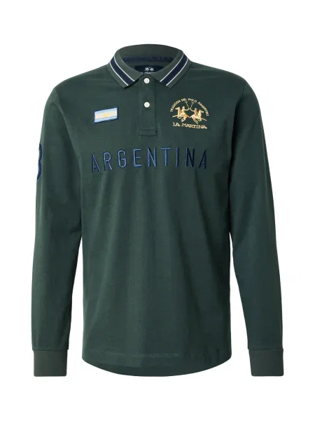 La Martina Tricou nisipiu / închis / verde închis albastru